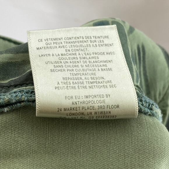 CHINO By ANTHROPOLOGIE Women's Green Mid-Rise Slim-Fit Ankle Chino Pant SZ 31 - Picture 13 of 15